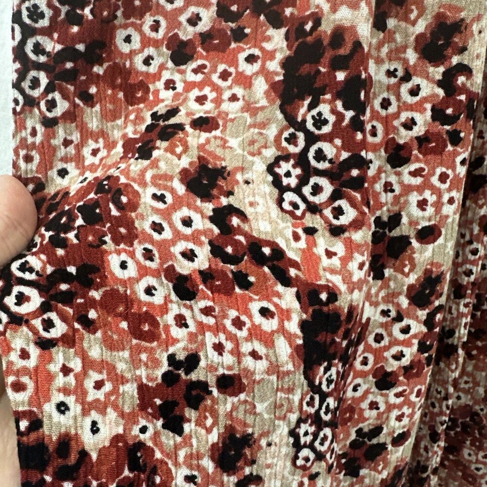 Loft Floral Crinkle Texture Sleeveless Maxi Tank Dress Womens Sz XL - Picture 6 of 9
